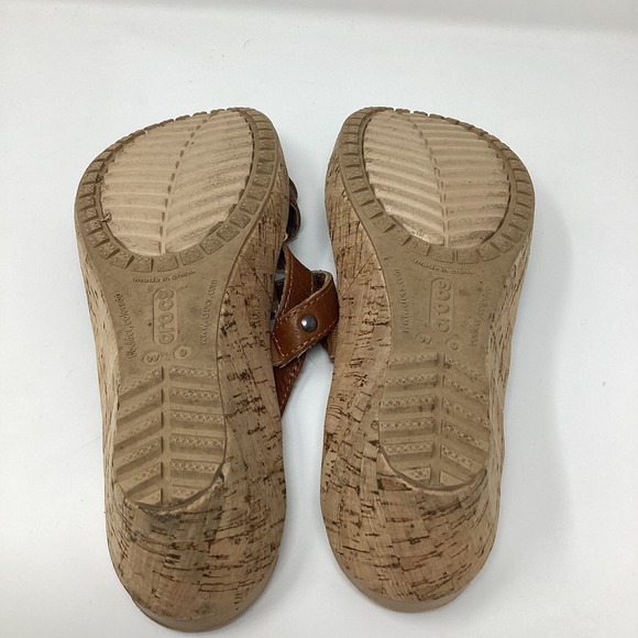 CROCS Tan Women's Strappy Sandals - Picture 8 of 9